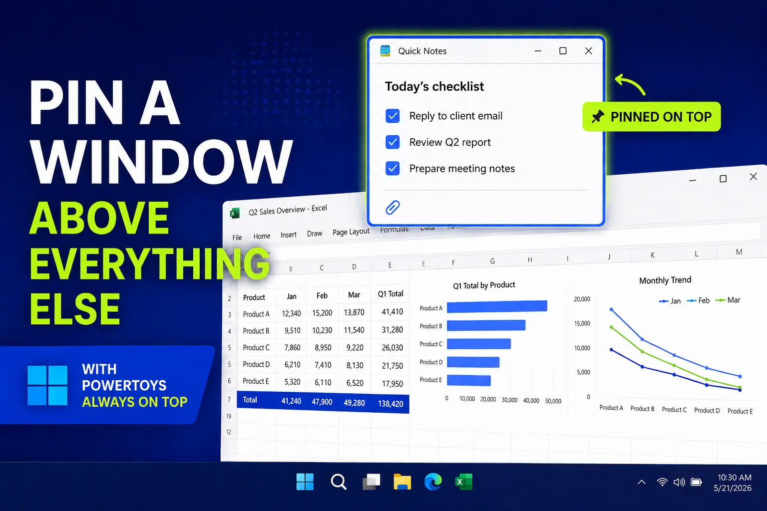 PowerToys Always On Top: Pin a Window Above Everything Else