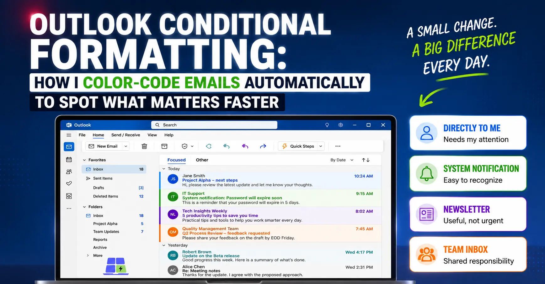 Outlook Conditional Formatting: How I Automatically Color-Code Emails to Spot What Matters Faster