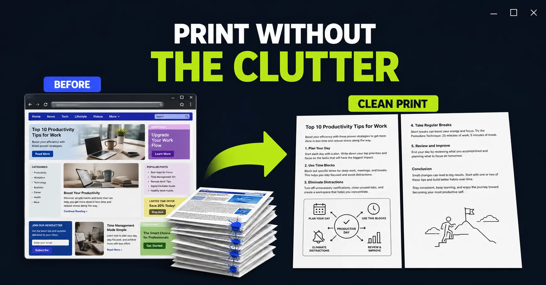 How to Print a Web Page Without Ads with PrintFriendly